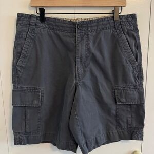 Brooks Brothers Mens Cargo Shorts Navy Blue 100% Cotton W36 Casual Preppy